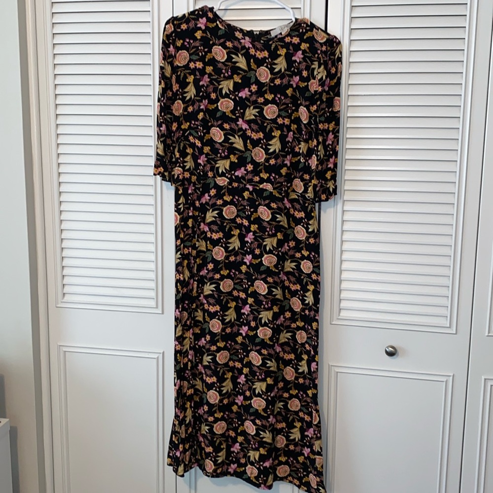 Loft floral midi dress